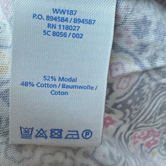 Boden Margot Paisley Floral Jersey Cap Sleeve Sheath Stretchy White Dress 10P - Picture 14 of 14